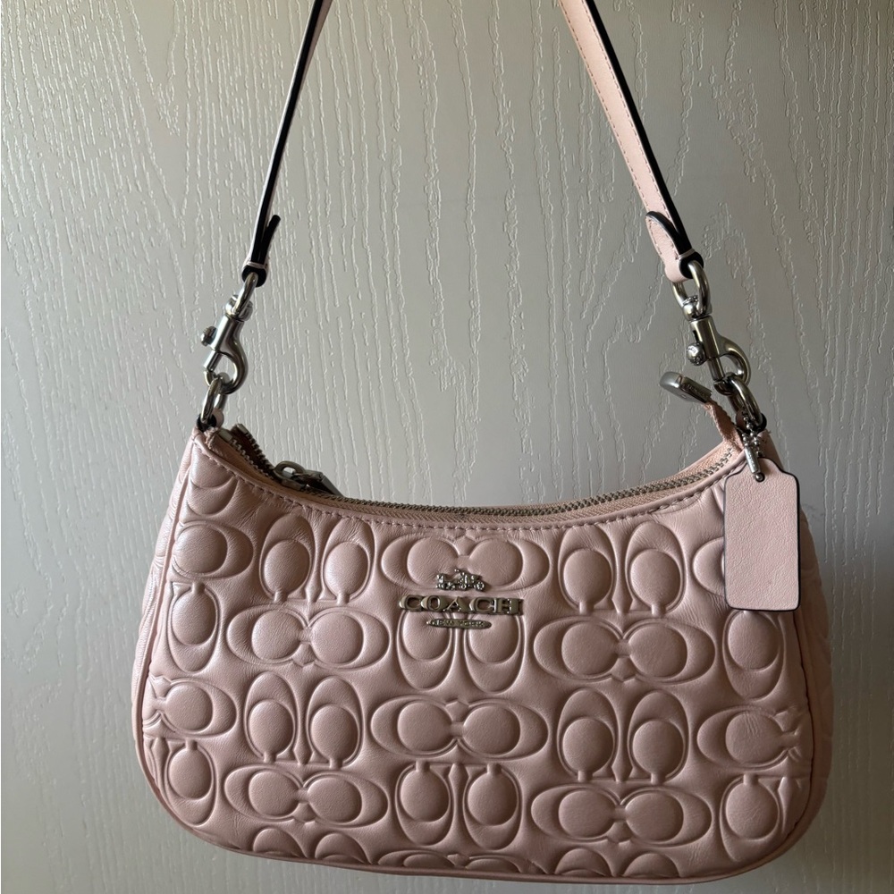 Coach Blush Embossed Shoulder Bag